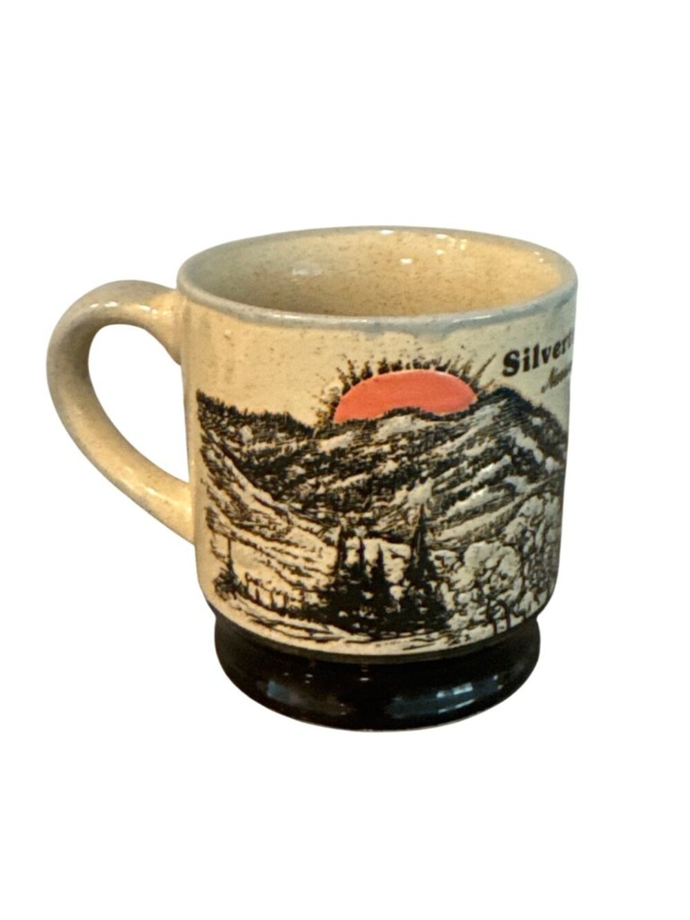 Vintage Silverton Colorado Narrow Gauge Train Ceramic Mug Mountains